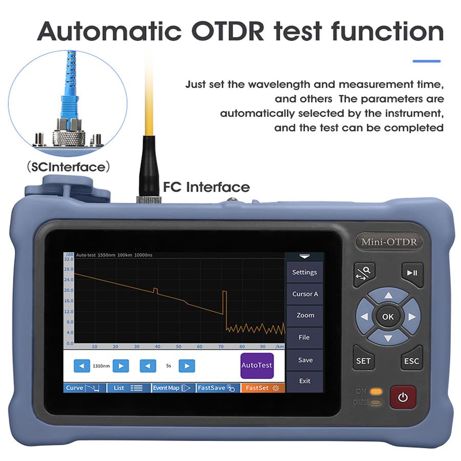 4,3-дюймовый сенсорный экран,  – обзор и цена Optical Time Domain Reflectometer Otdr 1310 1550Nm